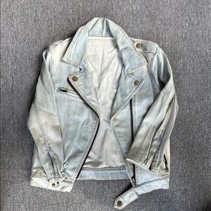 GAP Blue Jean Jacket with Moto Style
